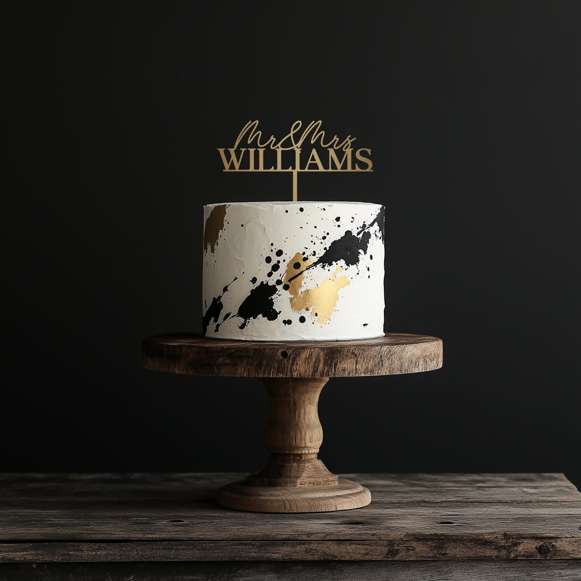 Custom Mr & Mrs Wedding Cake Topper, Personalized Last Name Cake Topper, Wedding Decoration