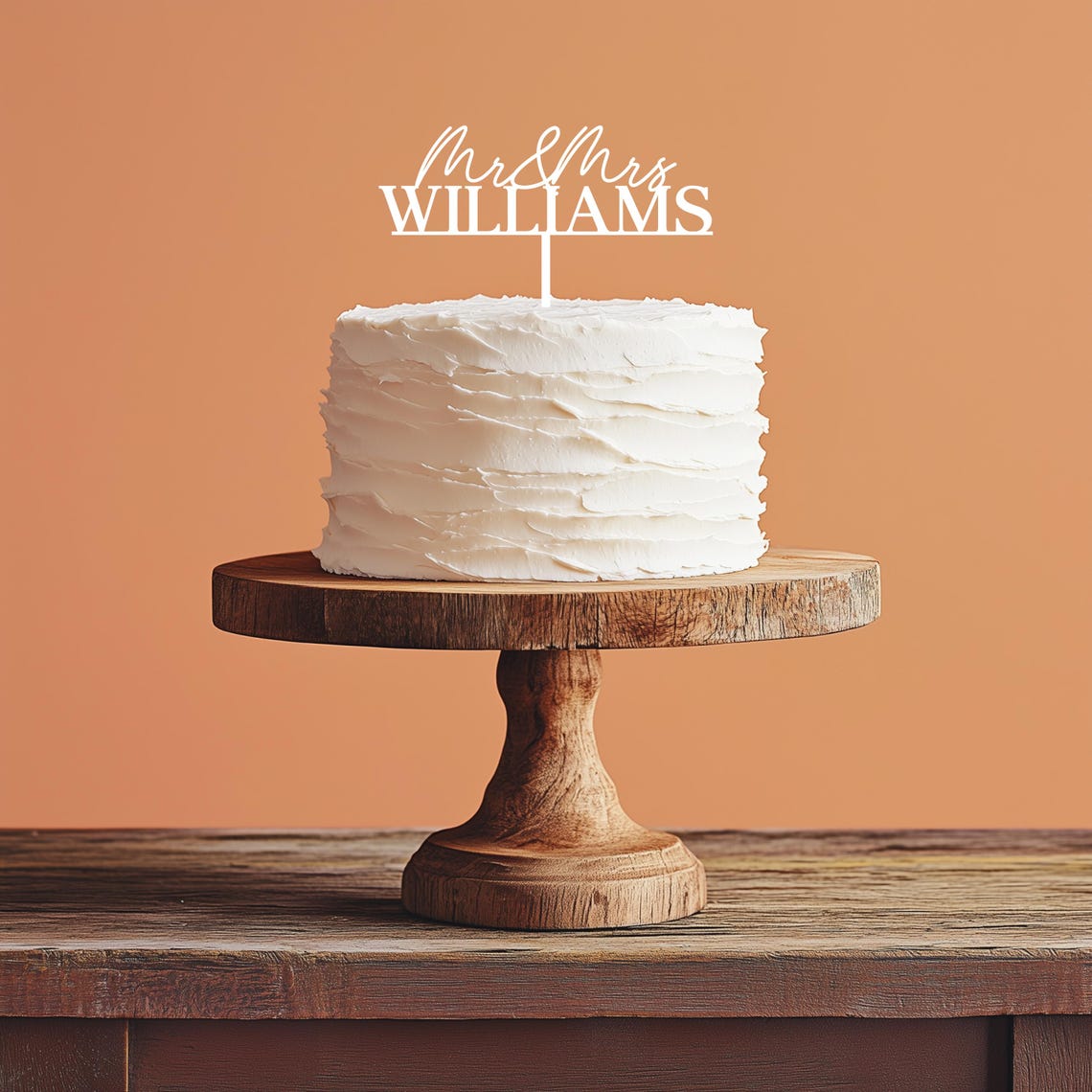 Custom Mr & Mrs Wedding Cake Topper, Personalized Last Name Cake Topper, Wedding Decoration