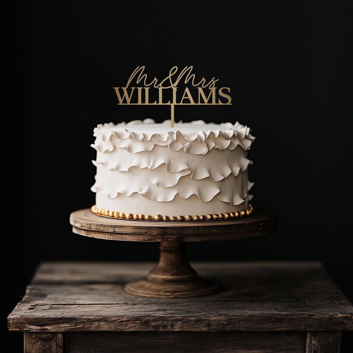 Custom Mr & Mrs Wedding Cake Topper, Personalized Last Name Cake Topper, Wedding Decoration