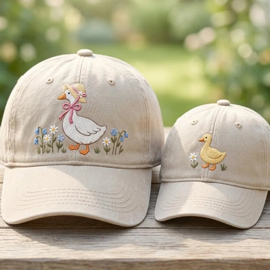 Embroiyou | Embroidered Matching Goose Mom and Me Embroidered Hats