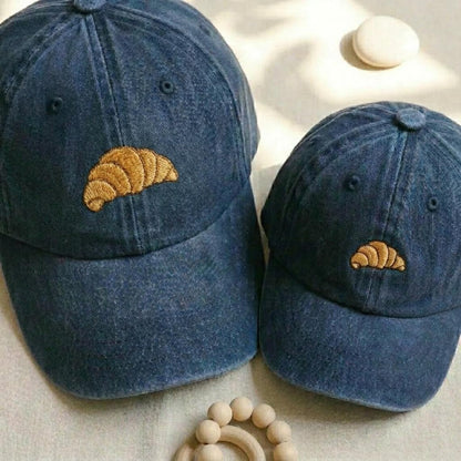 Embroiyou | Embroidered Matching Croissant Family Hats