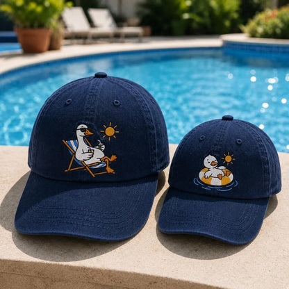 Embroiyou | Embroidered Matching Summer Duck Hats