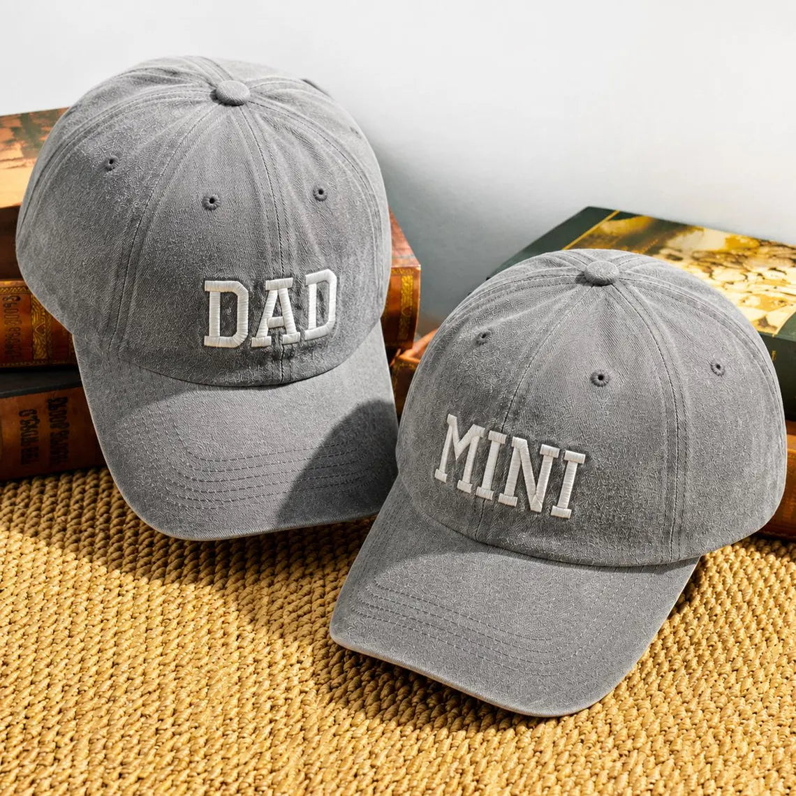 Embroiyou | Embroidered Matching Dad and Mini Caps