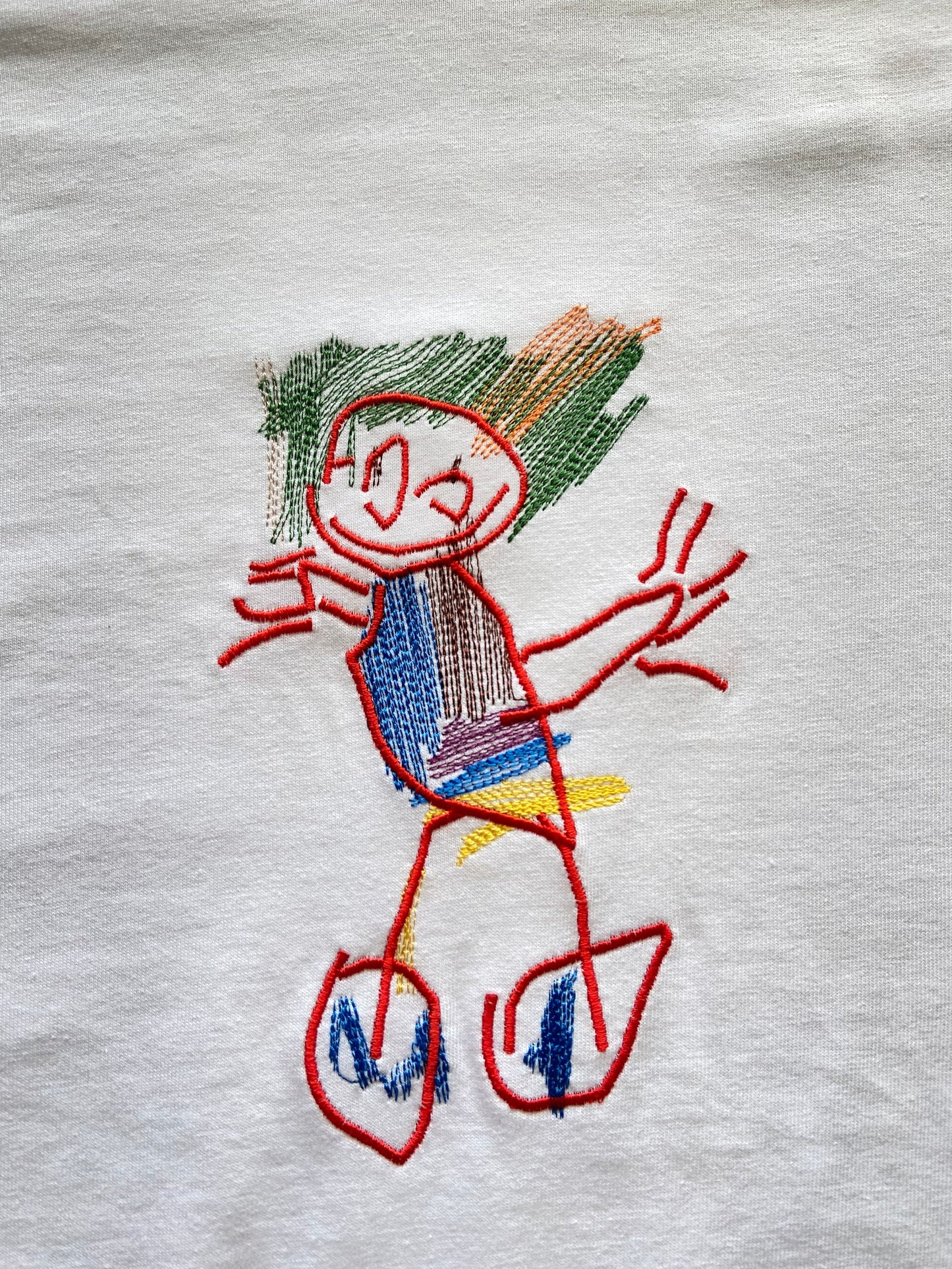 Personalized Child Artwork Embroidered Sweatshirt, Fathers Day Presents
