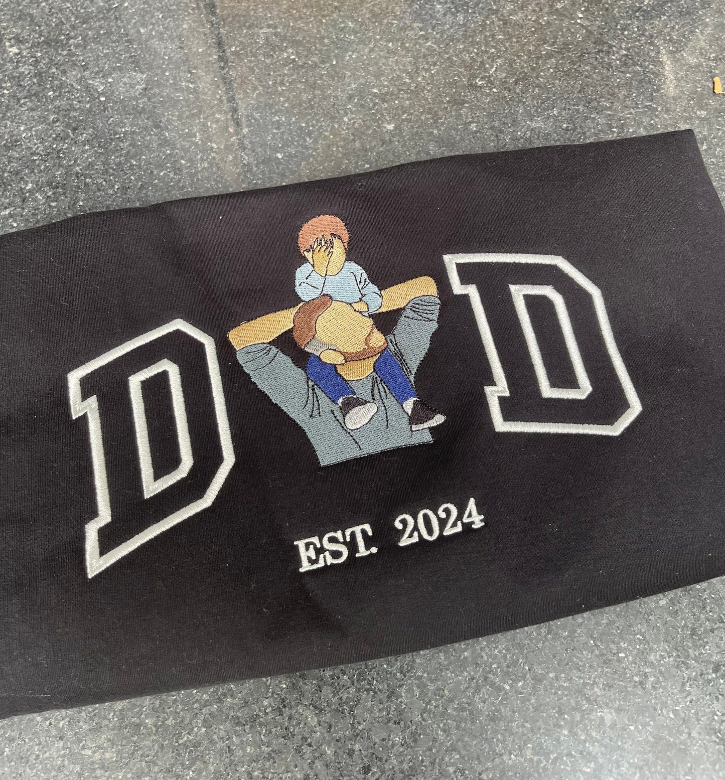 Custom Embroidered Father Sweatshirt, Thank You Dad Gift