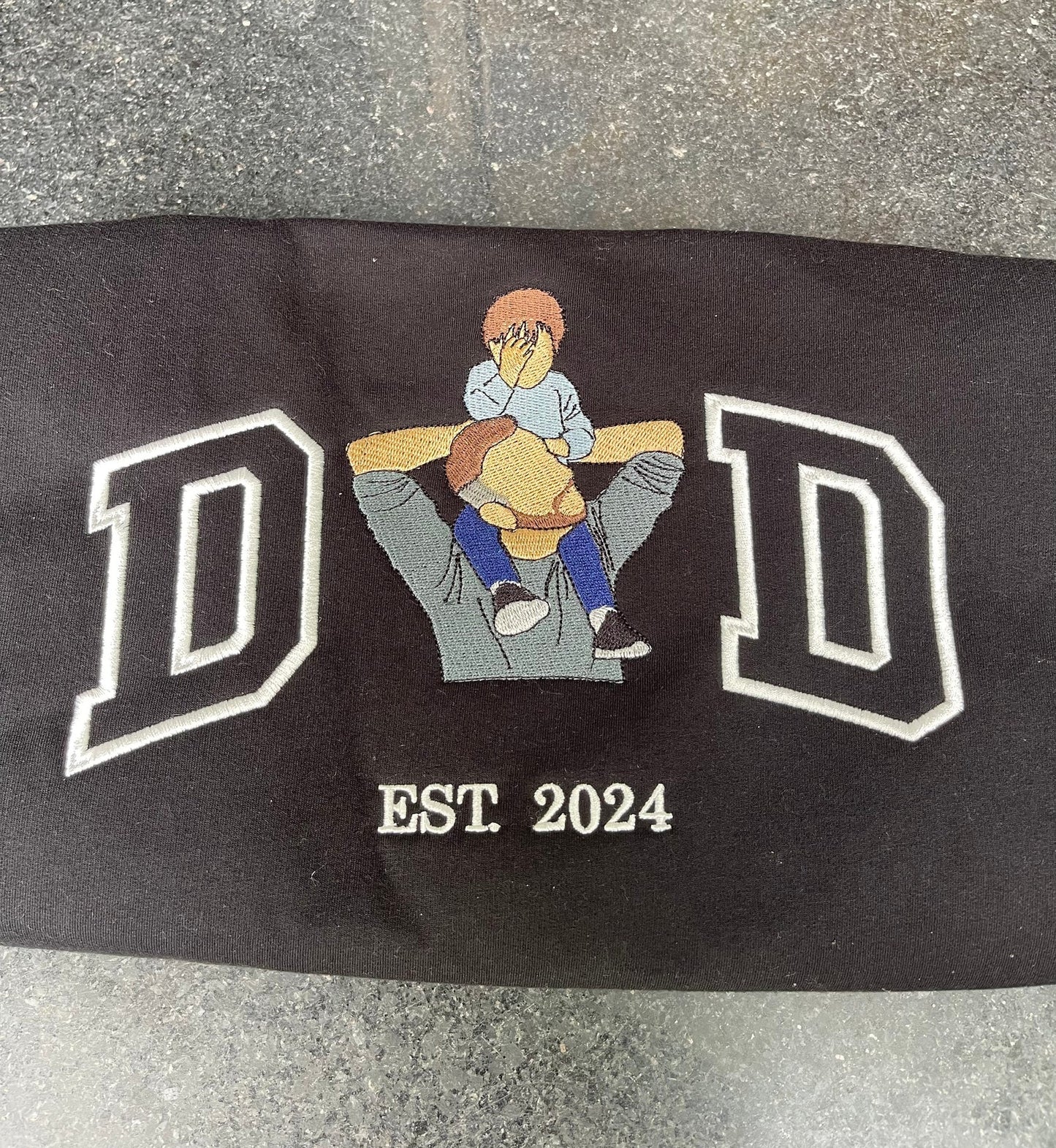 Custom Embroidered Father Sweatshirt, Thank You Dad Gift
