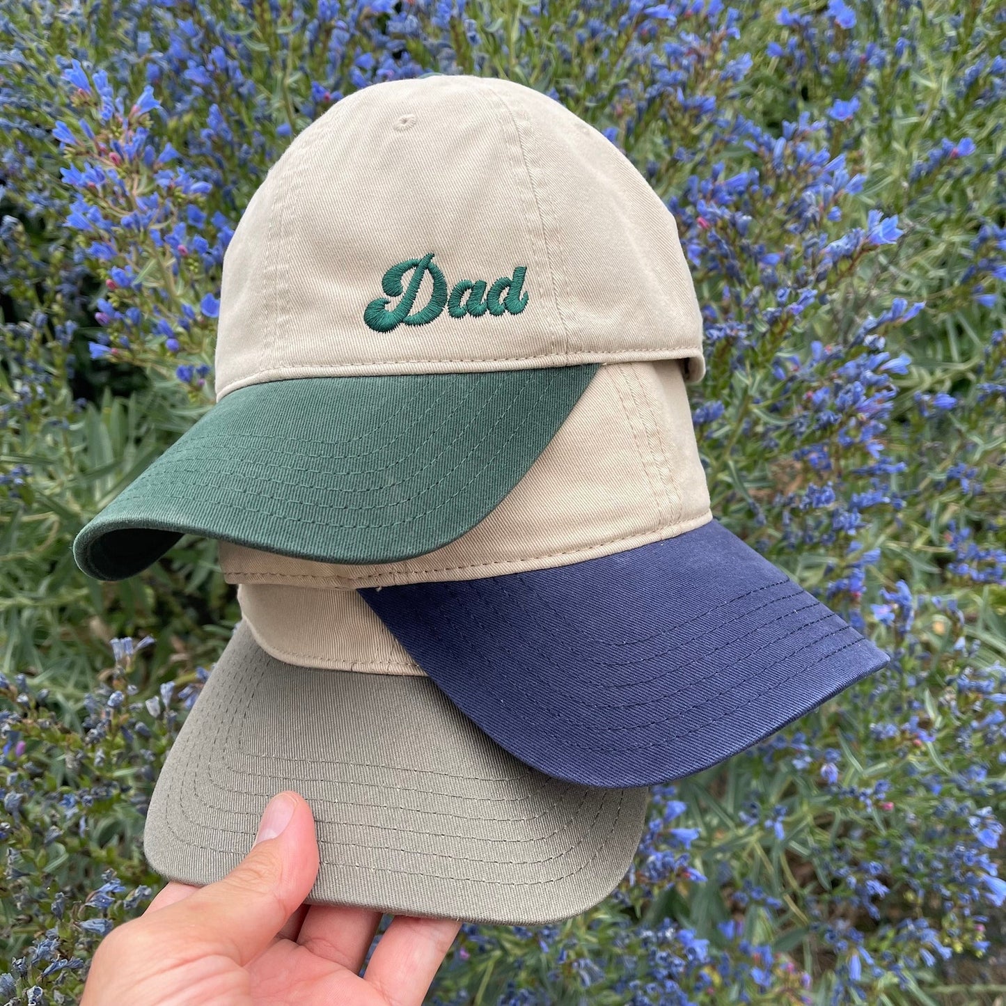 Custom Script Embroidered Dad Hat, Gift For Mom And  Dad