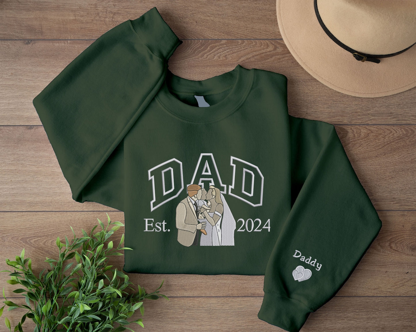 Custom Daddy Photo Sweatshirt, Gift For Father Day