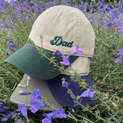 Custom Script Embroidered Dad Hat, Gift For Mom And  Dad