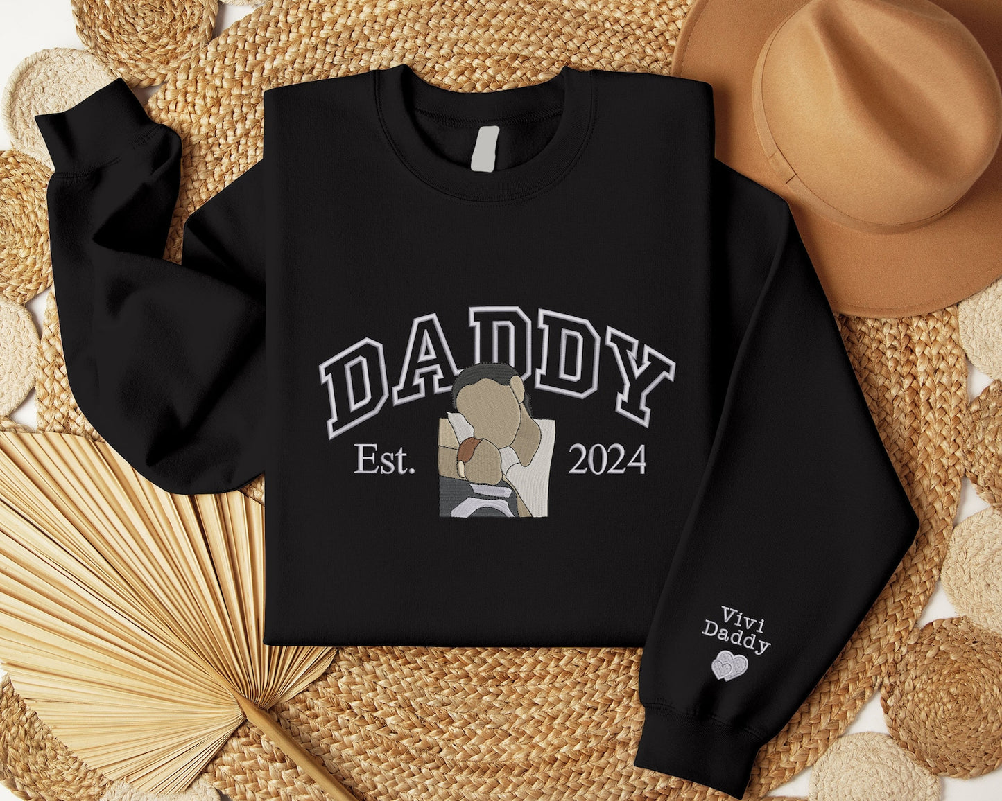Custom Daddy Photo Sweatshirt, Gift For Father Day