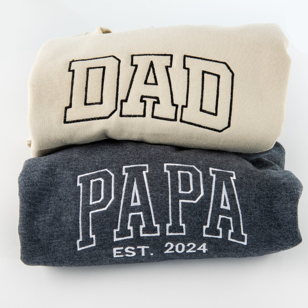 Custom Embroidered Papa Sweatshirt, Fathers Day Presents