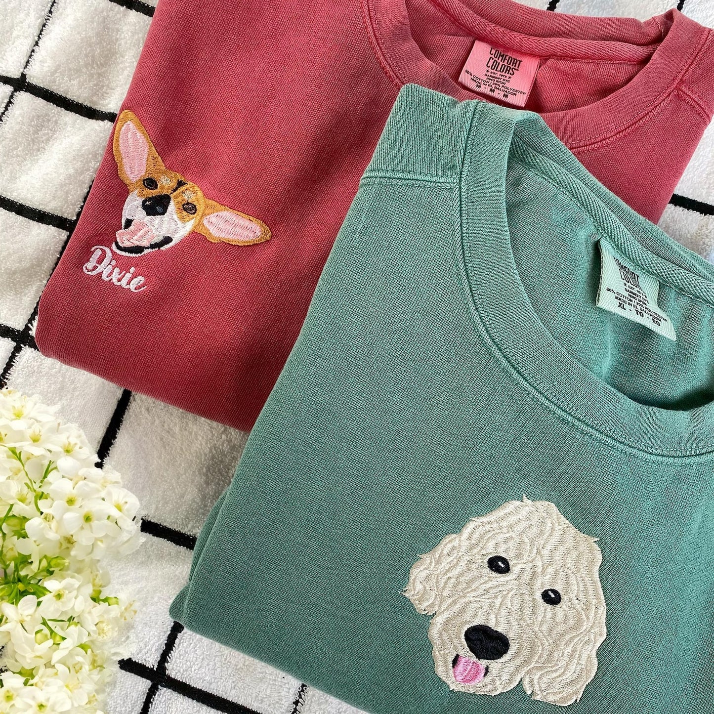 Custom Embroidered Pet Face, Gift For Pet Parent