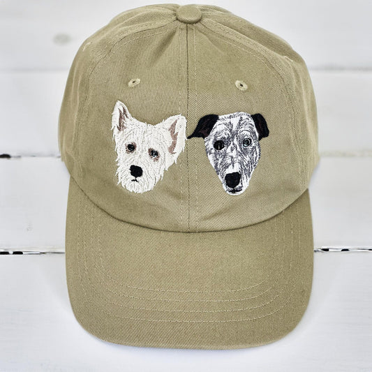 Custom Dog Portrait And Name Hat, Gift For Dog Lovers