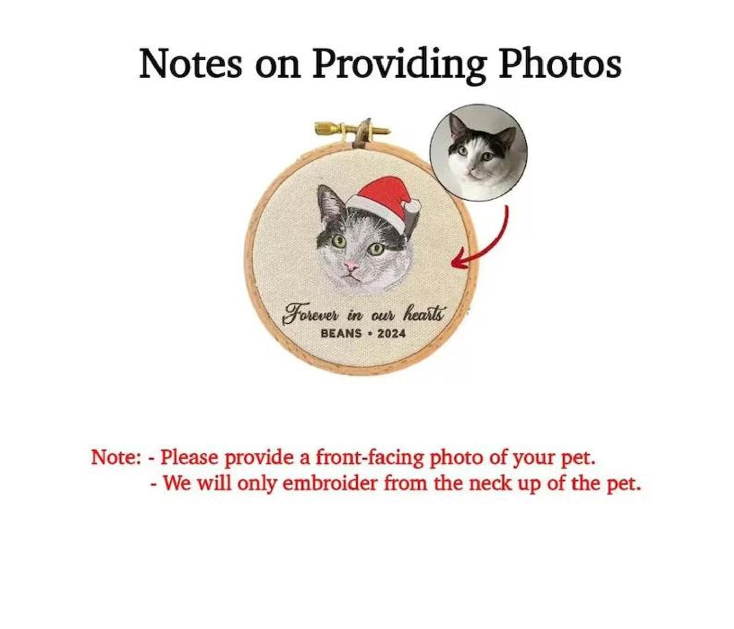 Embroidered Personalized Dog Frame With Photo & Name