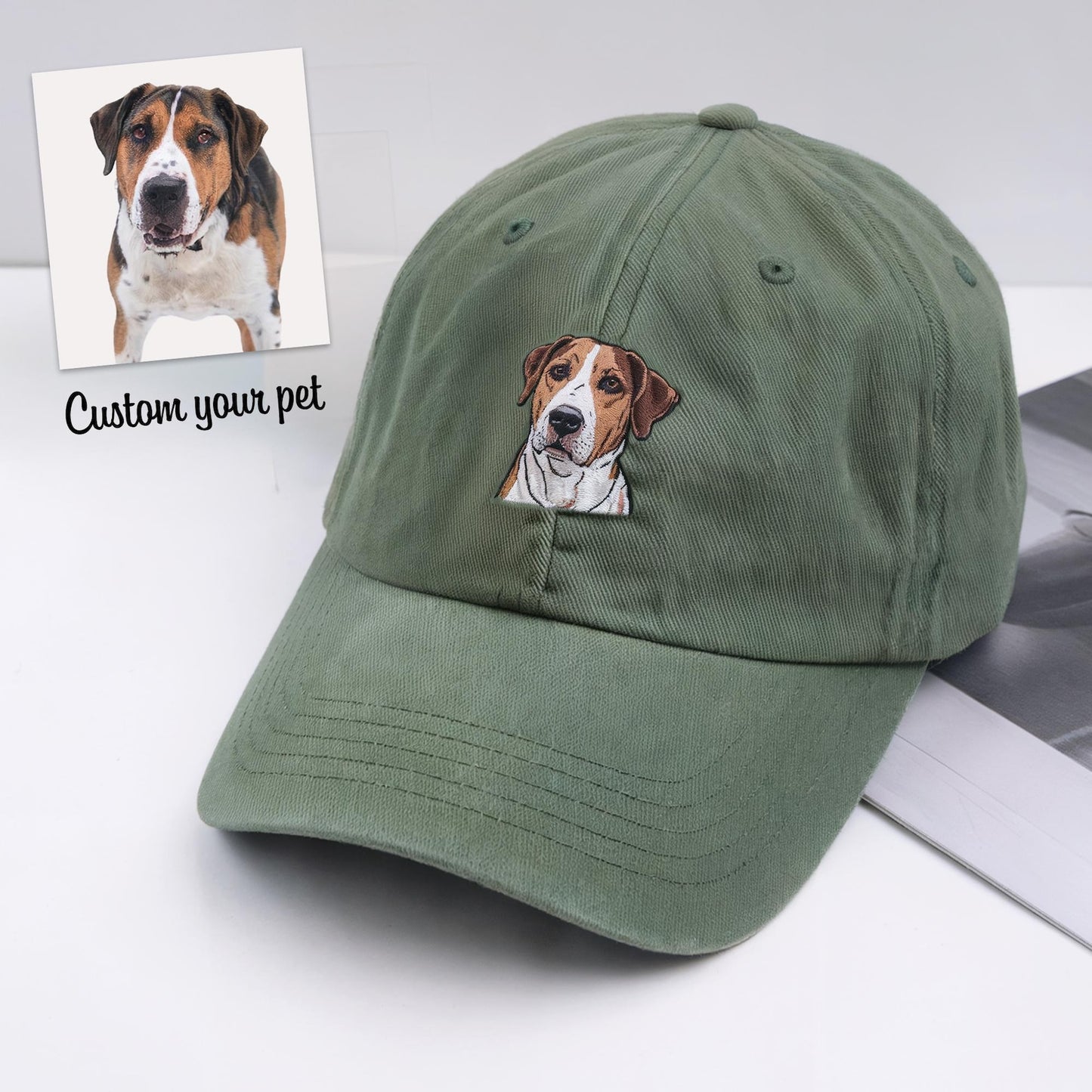 Custom Pet Embroidered Hat, Gift For Pet Parents