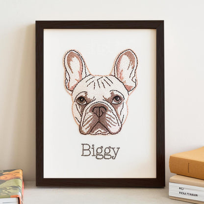 Embroidered Personalized Dog Frame With Photo & Name
