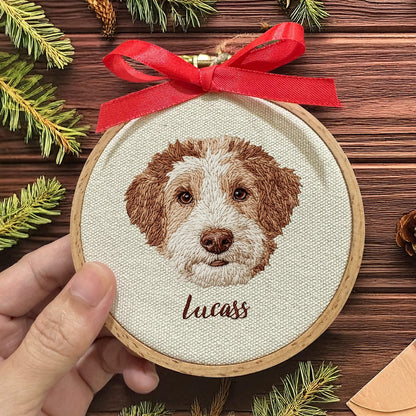 Embroidered Personalized Dog Frame With Photo & Name