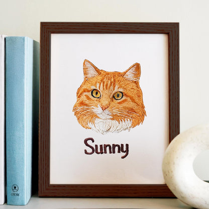 Embroidered Personalized Dog Frame With Photo & Name