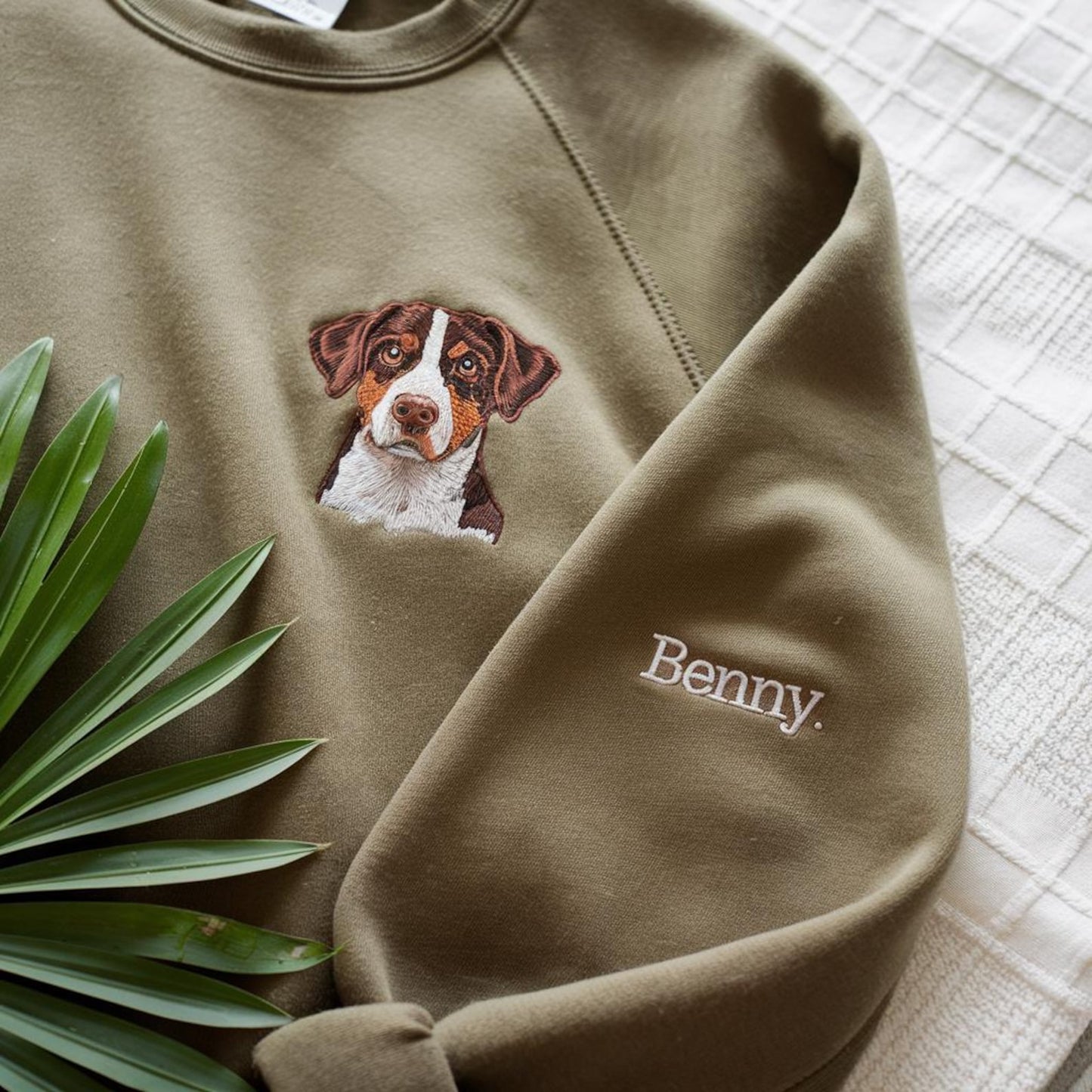 Personalized Your Pet Portrait Sweatshirt, Gift For Dad Dog