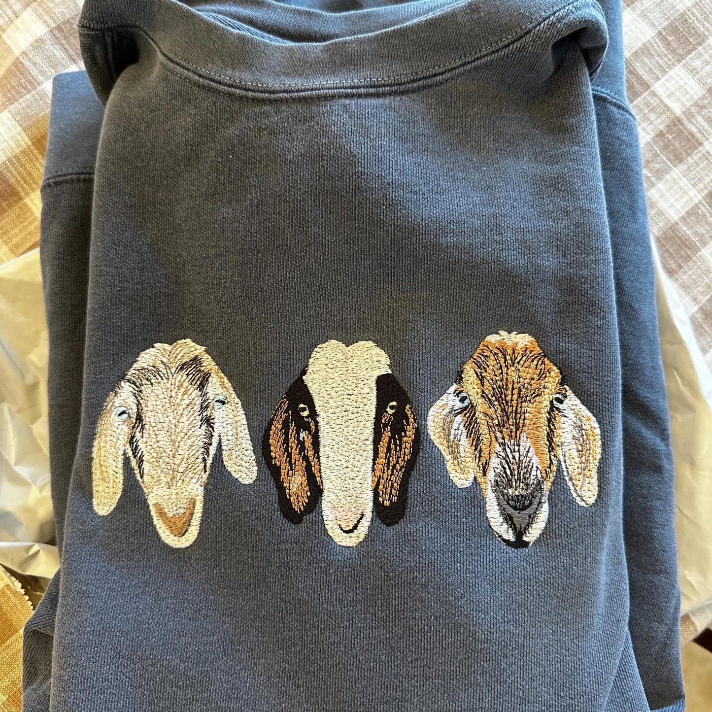 Customize Dog Face Embroidered Sweatshirt, Dog Dad Gift