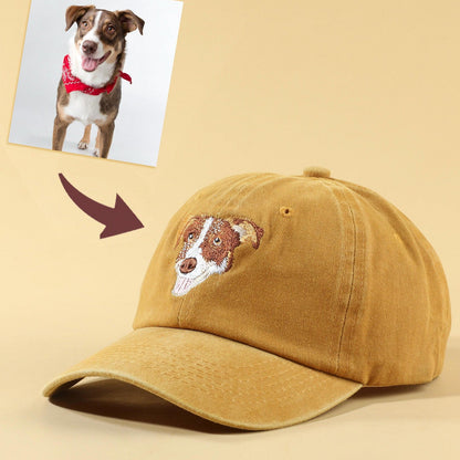 Personalized Pet Portrait Baseball Hat, Gift For Pet Owners