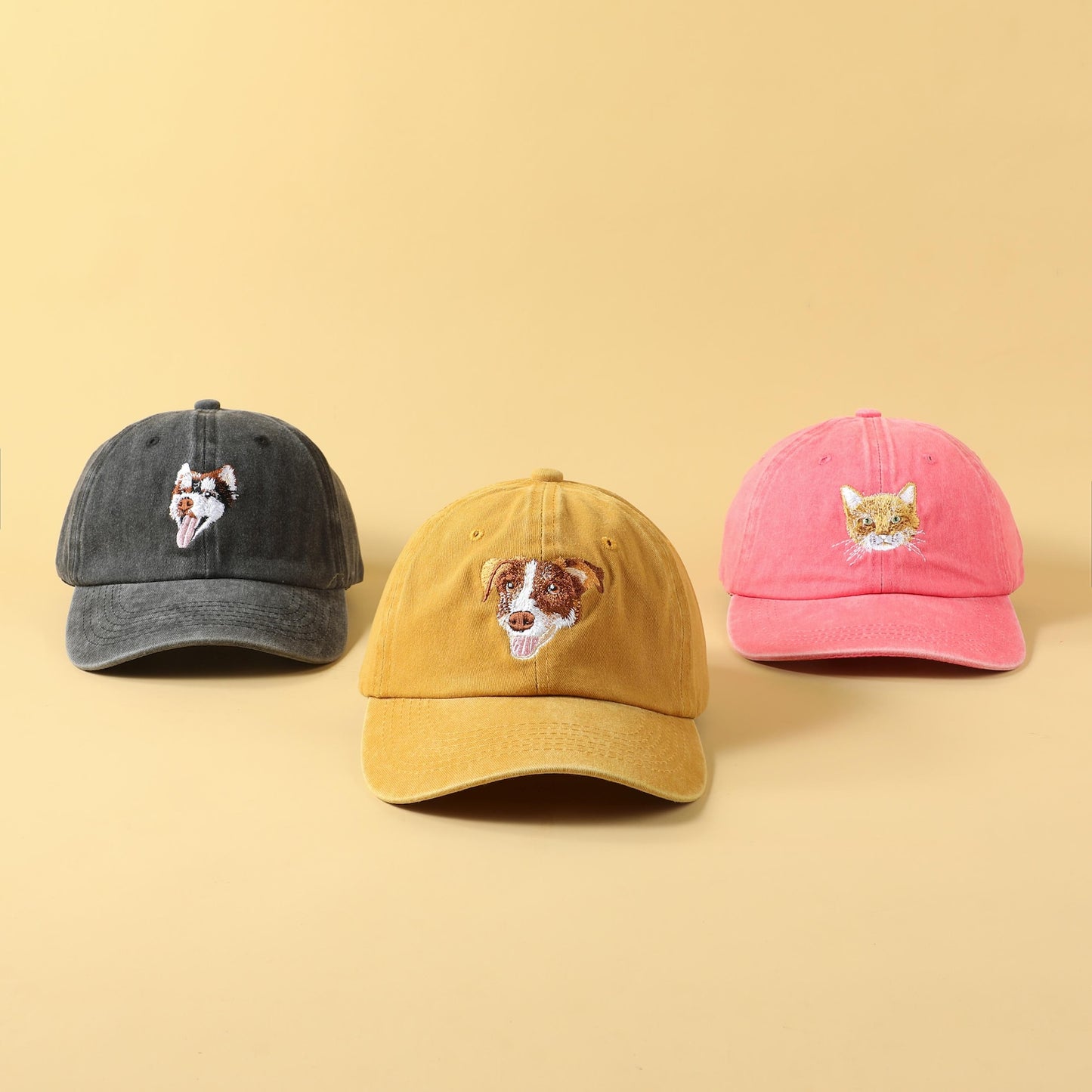 Personalized Pet Portrait Baseball Hat, Gift For Pet Owners