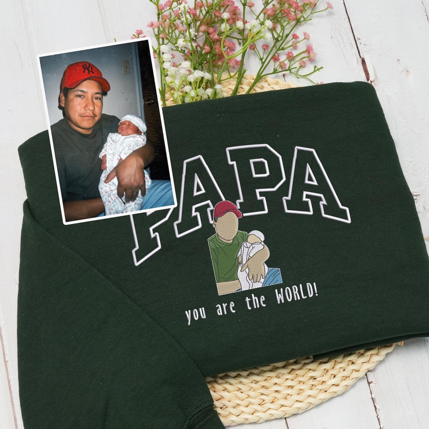Papa Sweatshirt with Picture