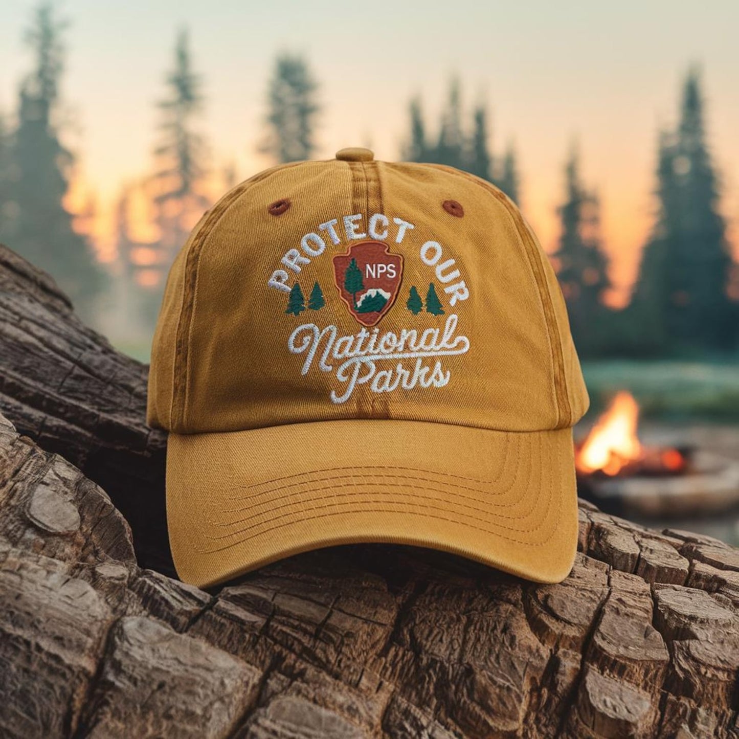Protect Our National Parks Embroidery Dad Cap, Gift Perfect For Travel And Nature Lovers