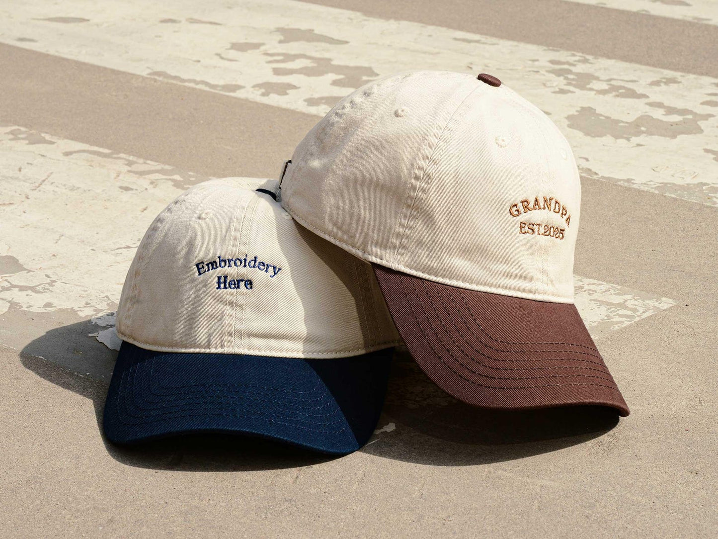Custom Text Embroidered Hat, Gift For New Mom And Dad
