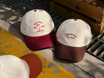 Custom Text Embroidered Hat, Gift For New Mom And Dad