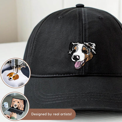 Premium Custom Embroidered Pet Hat, Gift For Dog Dad