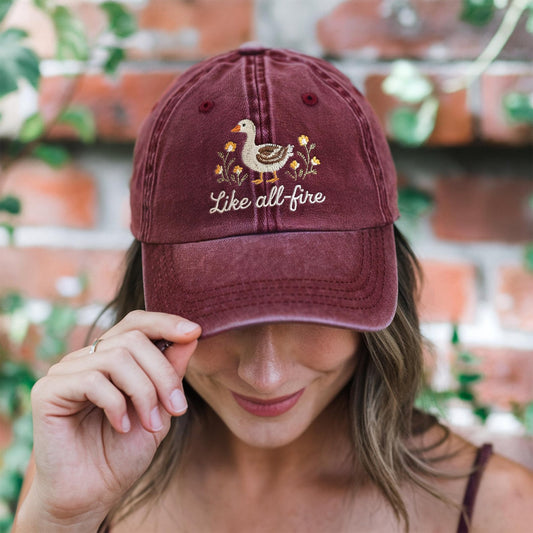 Custom Funny Duck Dad Hat, Embroidered Gift For Pet Lovers