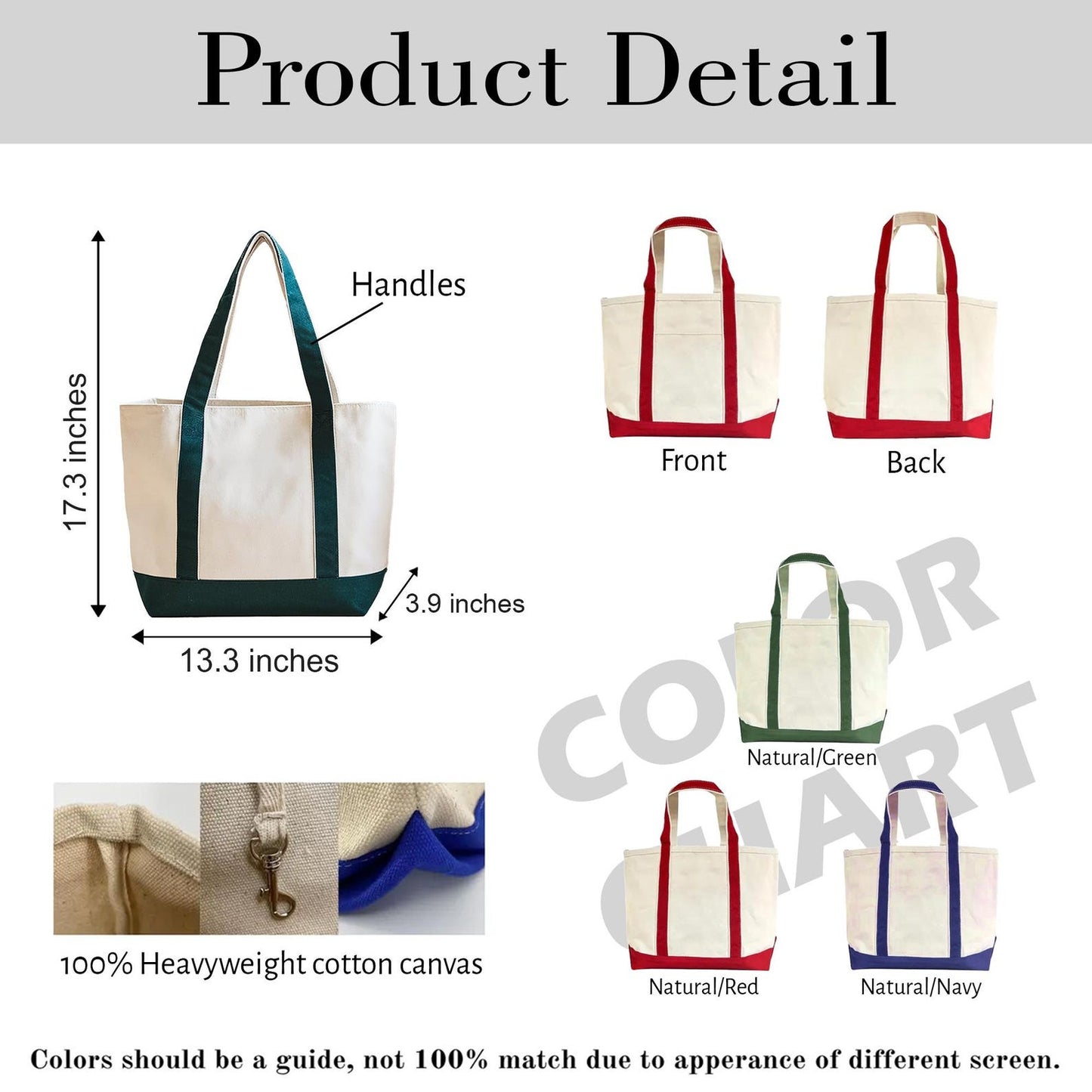 Custom Pet Embroidered Canvas Tote Bag