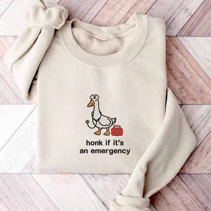 Embroidered Silly Goose Nurse Sweatshirt, Funny Gift For Pet Lover
