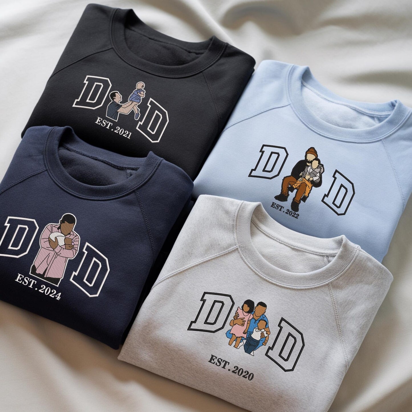 Custom Embroidered Father Sweatshirt, Father’s Day Keepsake