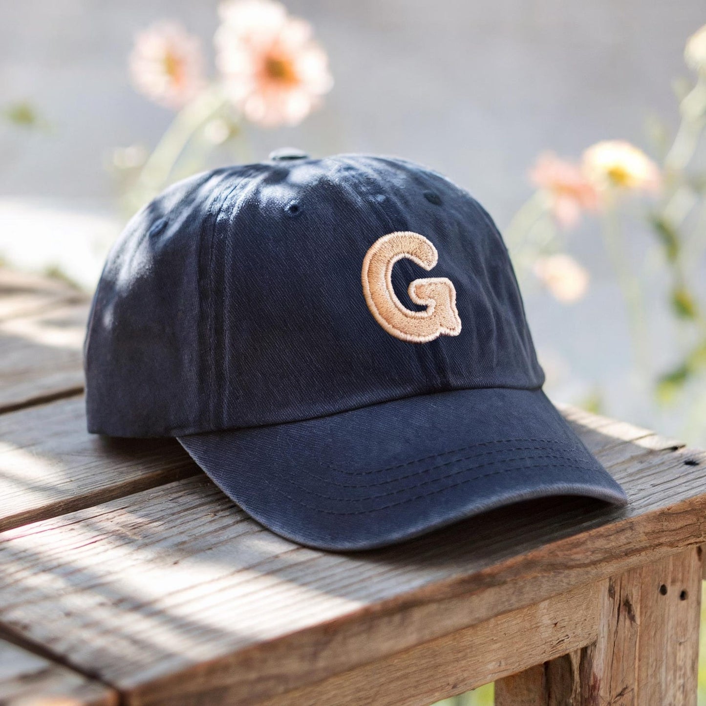 Custom Embroidered Letter Cap, Father's Day Ideas