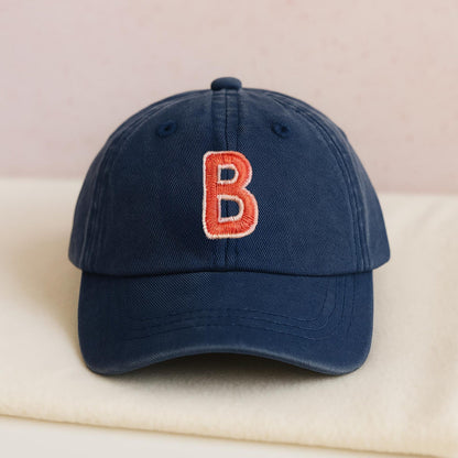 Custom Embroidered Letter Cap, Father's Day Ideas