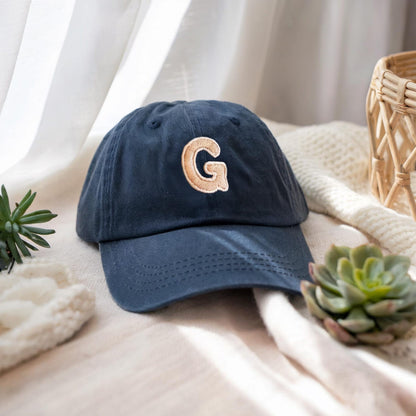 Custom Embroidered Letter Cap, Father's Day Ideas