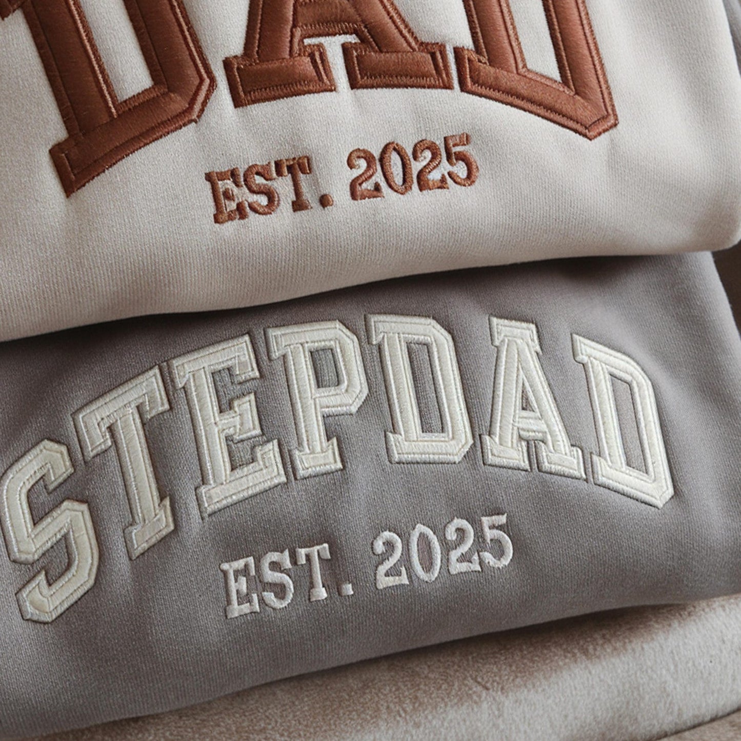 Personalized Daddy Embroidered Sweatshirt, Meaningful Gift For Dad