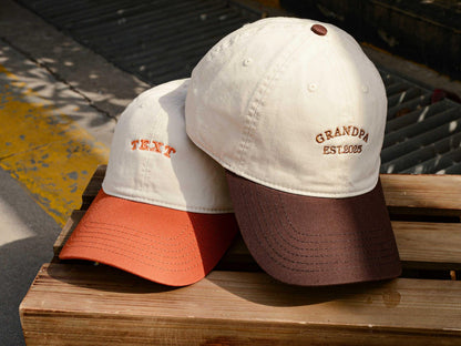 Custom Text Embroidered Hat, Gift For New Mom And Dad