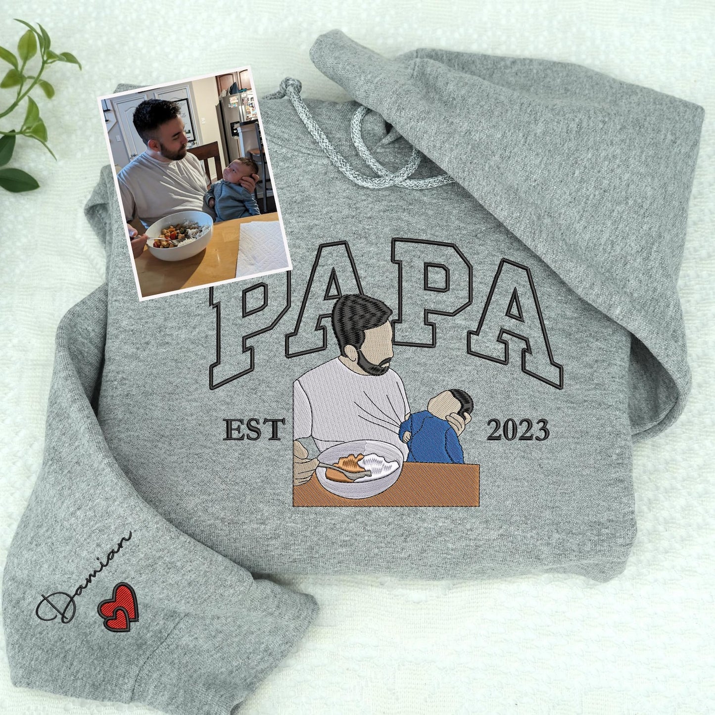 Papa Sweatshirt with Picture