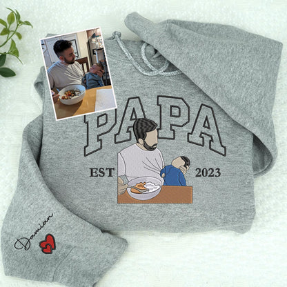 Papa Sweatshirt with Picture