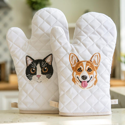 Customized Embroidered Dog Mitt