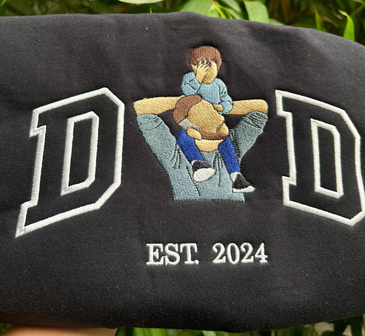 Custom Embroidered Father Sweatshirt, Thank You Dad Gift