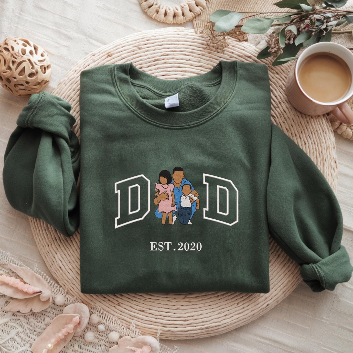 Custom Embroidered Father Sweatshirt, Father’s Day Keepsake