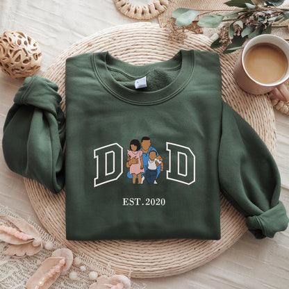 Custom Embroidered Father Sweatshirt, Father’s Day Keepsake