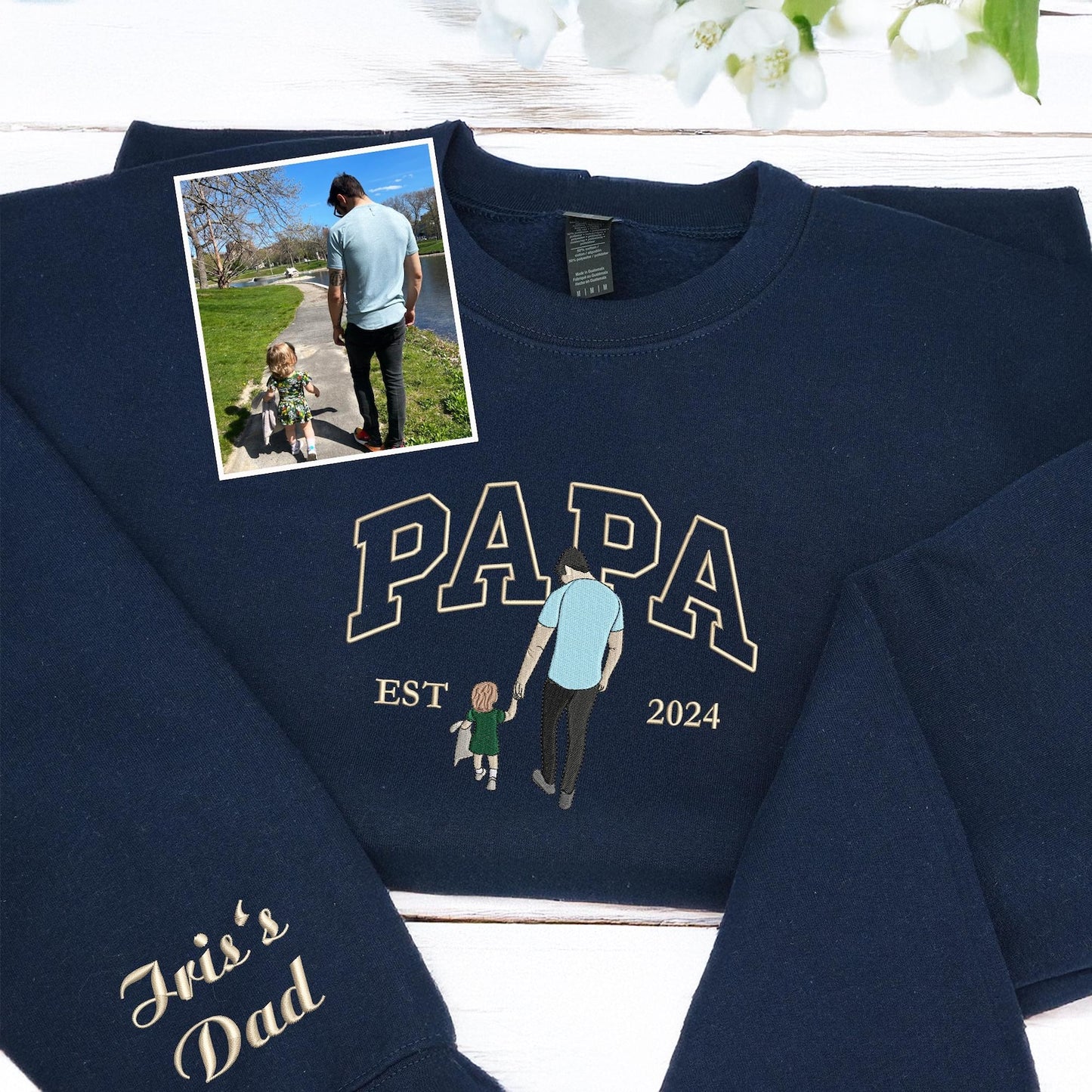 Papa Sweatshirt with Picture