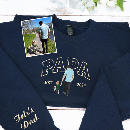 Papa Sweatshirt with Picture