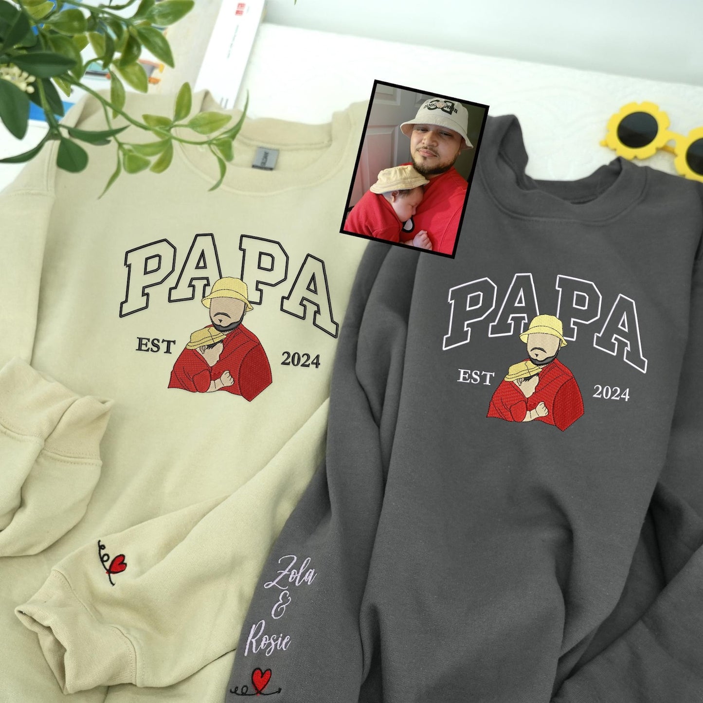 Papa Sweatshirt with Picture