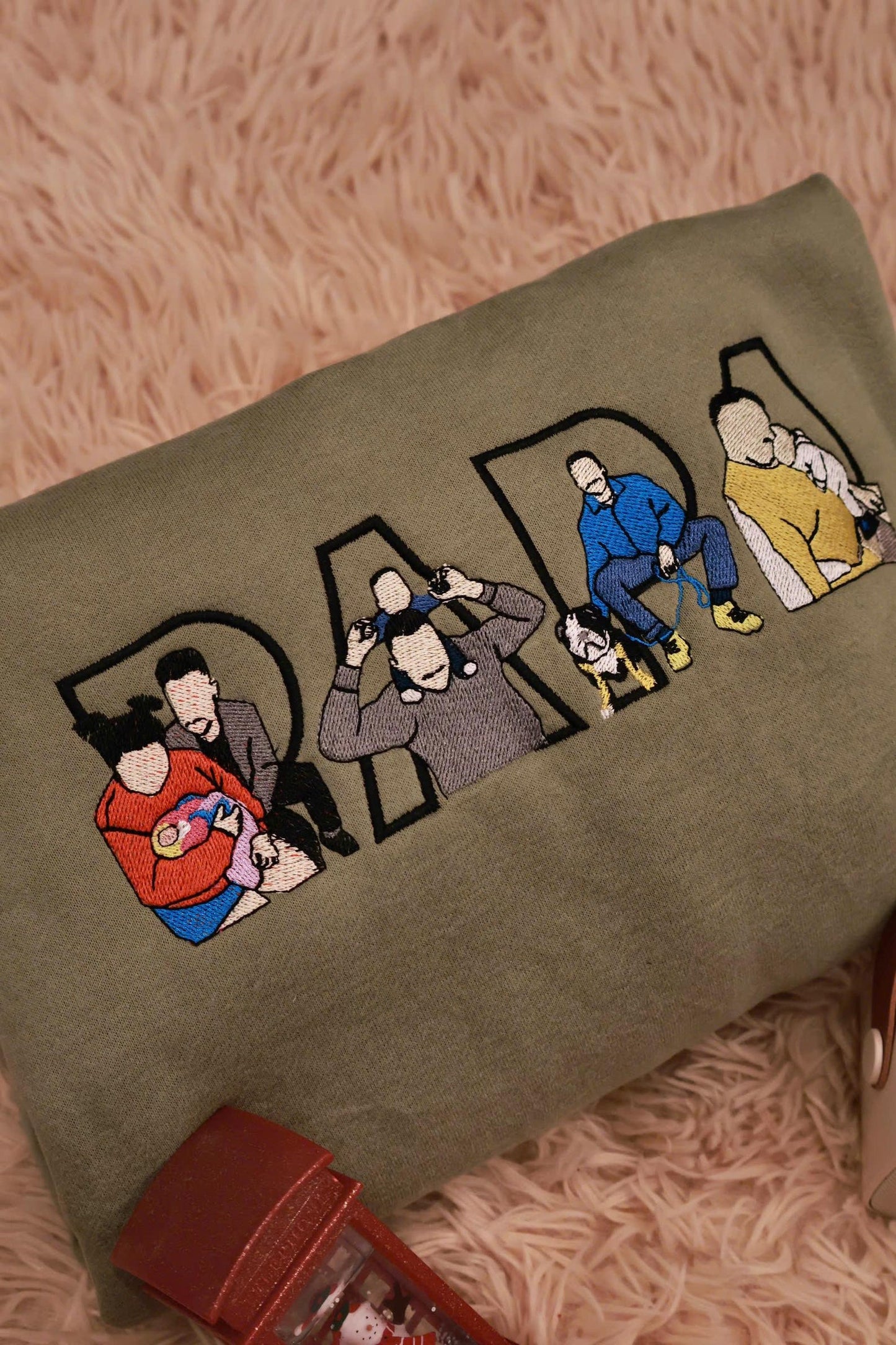 Dad Portrait Custom Embroidered Sweatshirt